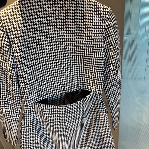 The Self-Portrait tailored blazer mini dress black and white Size 4 - Picture 4 of 4